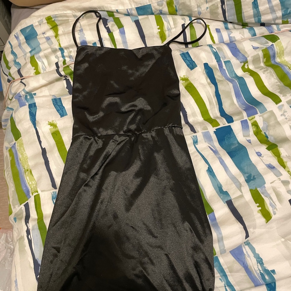 Black mini dress